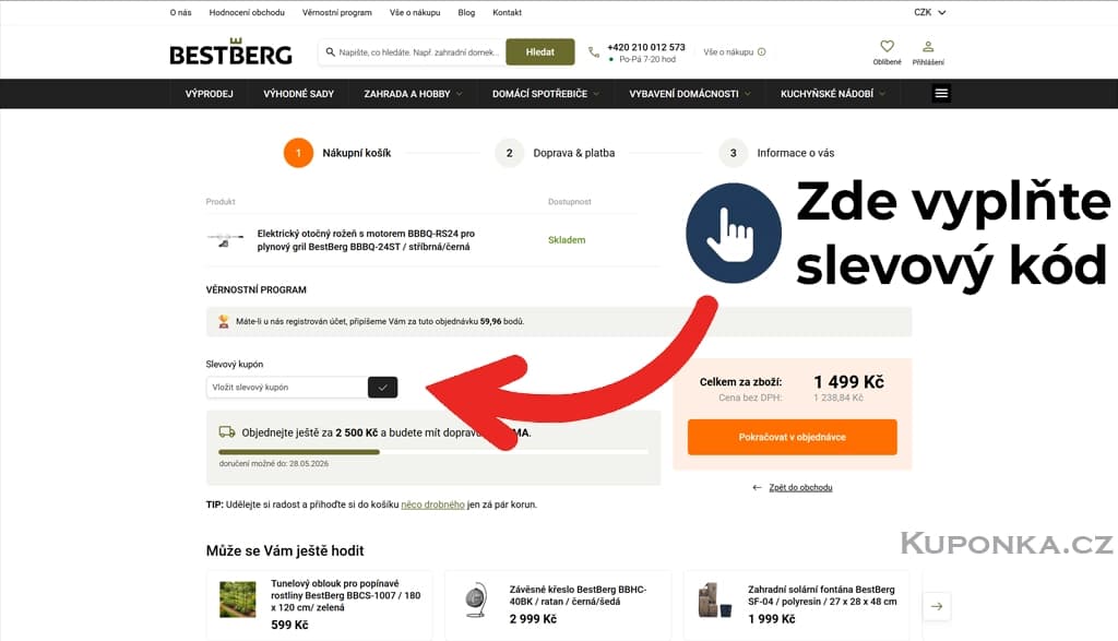 Kde zadat slevový kód na BESTBERG
