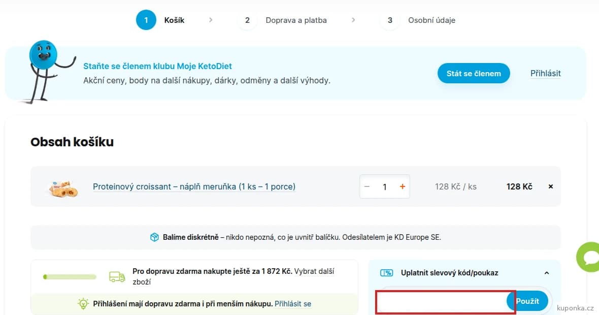 Kde zadat slevový kód na KetoDiet