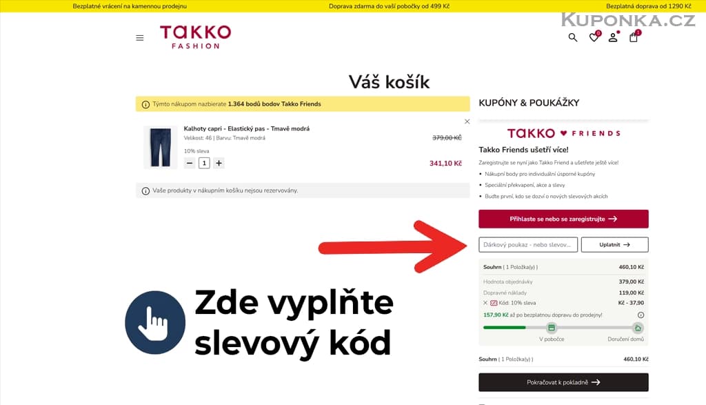 Kde zadat slevový kód na Takko Fashion