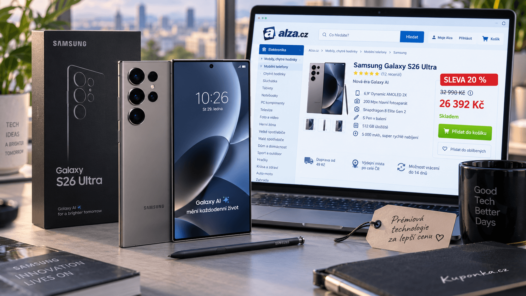 Samsung Galaxy S26 za 19 192 Kč na Alze. Vyplatí se sleva 20 %?