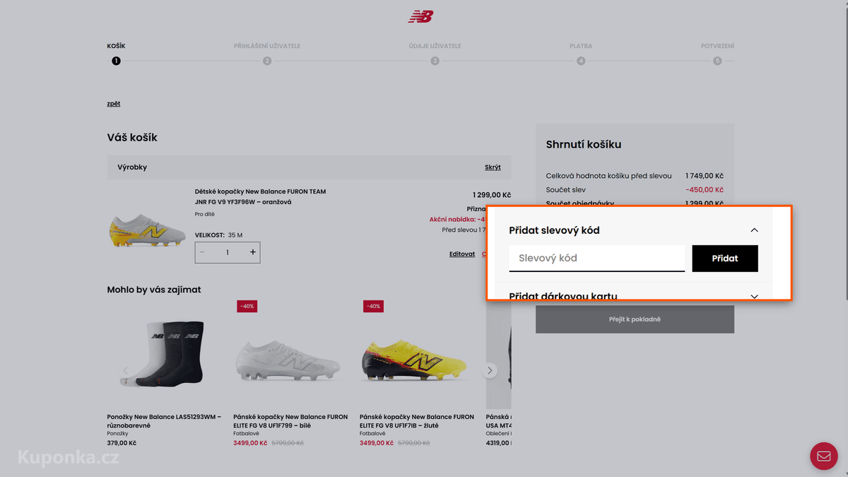 Kde zadat slevový kód na New Balance