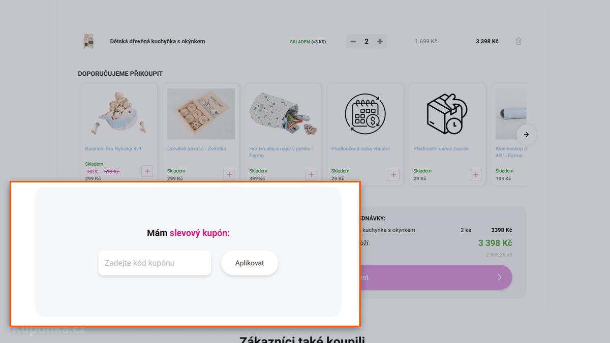 Kde zadat slevový kód na ELIS Design