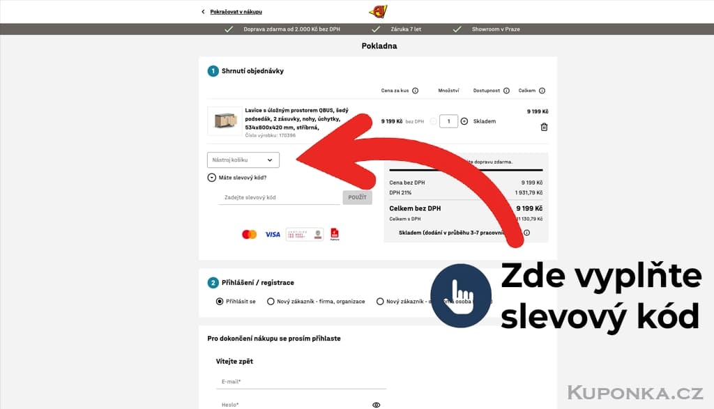 Kde zadat slevový kód na AJ Produkty