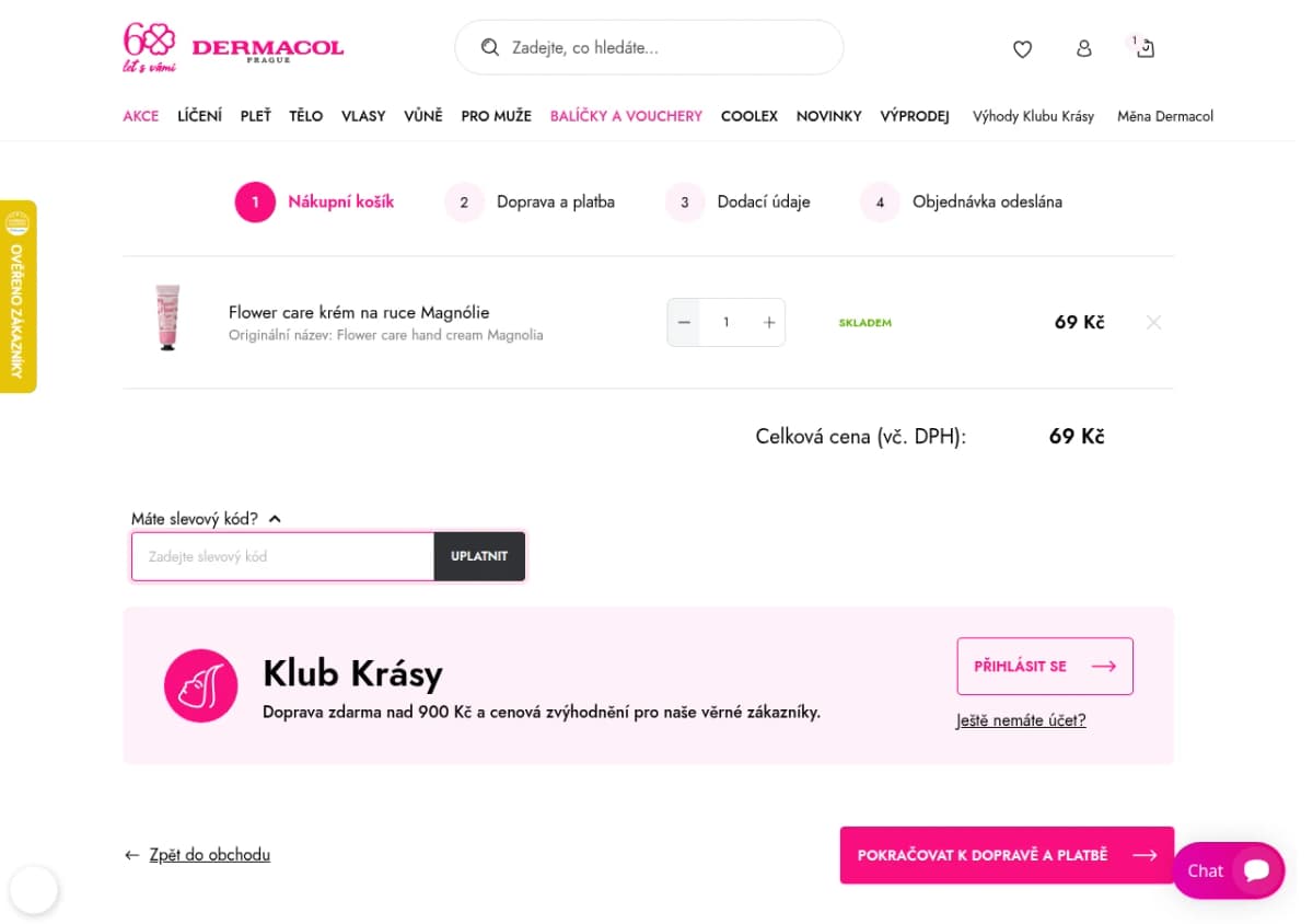 Kde zadat slevový kód na Dermacol