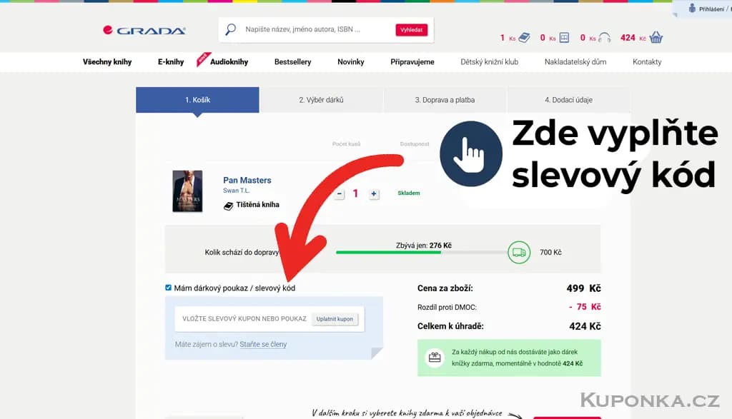 Kde zadat slevový kód na Grada Publishing