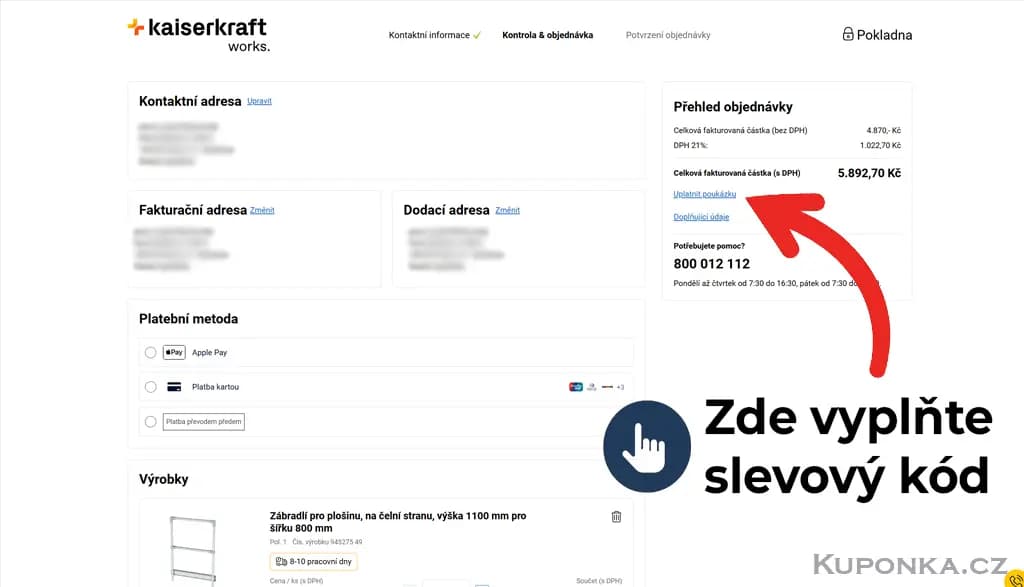 Kde zadat slevový kód na KaiserKraft