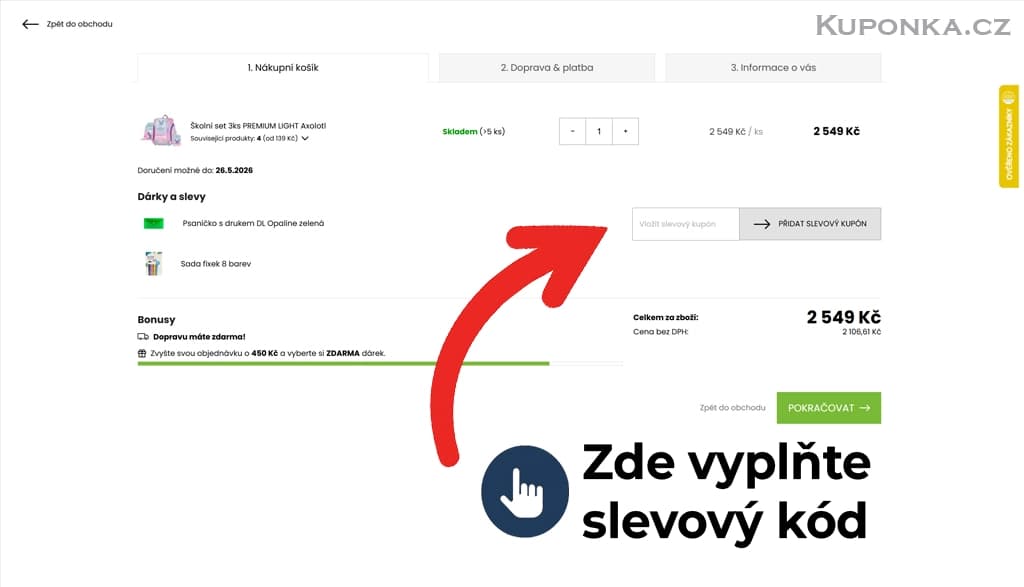 Kde zadat slevový kód na Oxybag