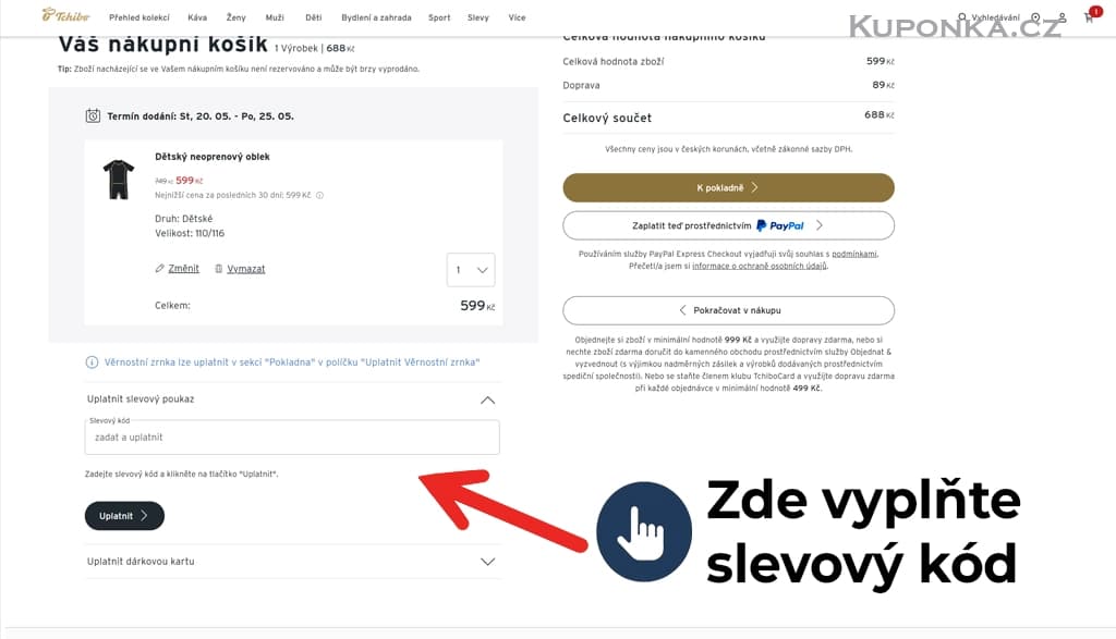 Kde zadat slevový kód na Tchibo