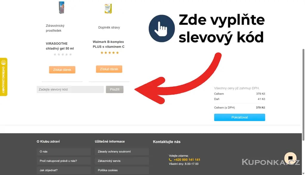 Kde zadat slevový kód na Wavita - Klub zdraví
