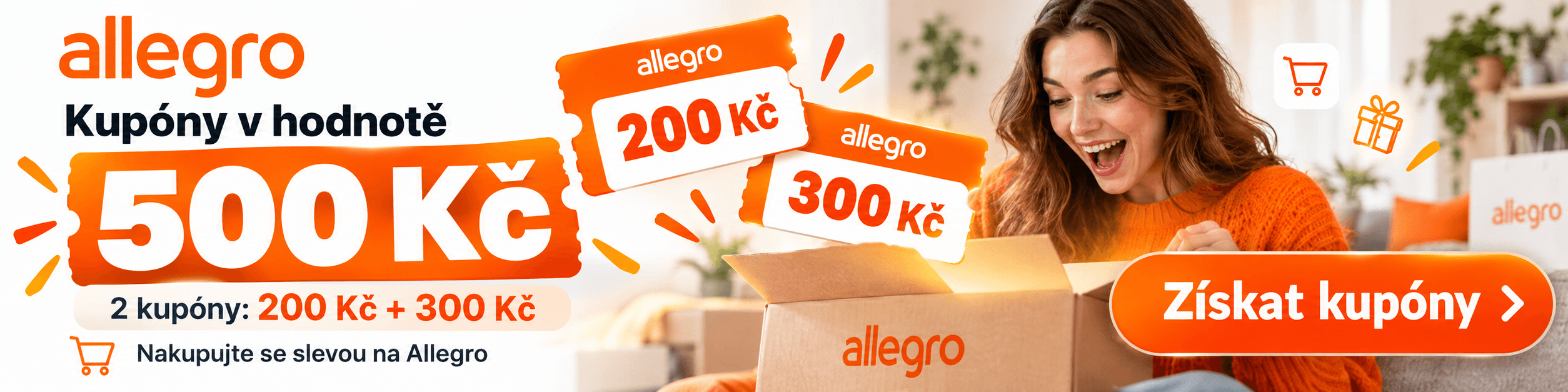 Allegro kupony na 500 Kč
