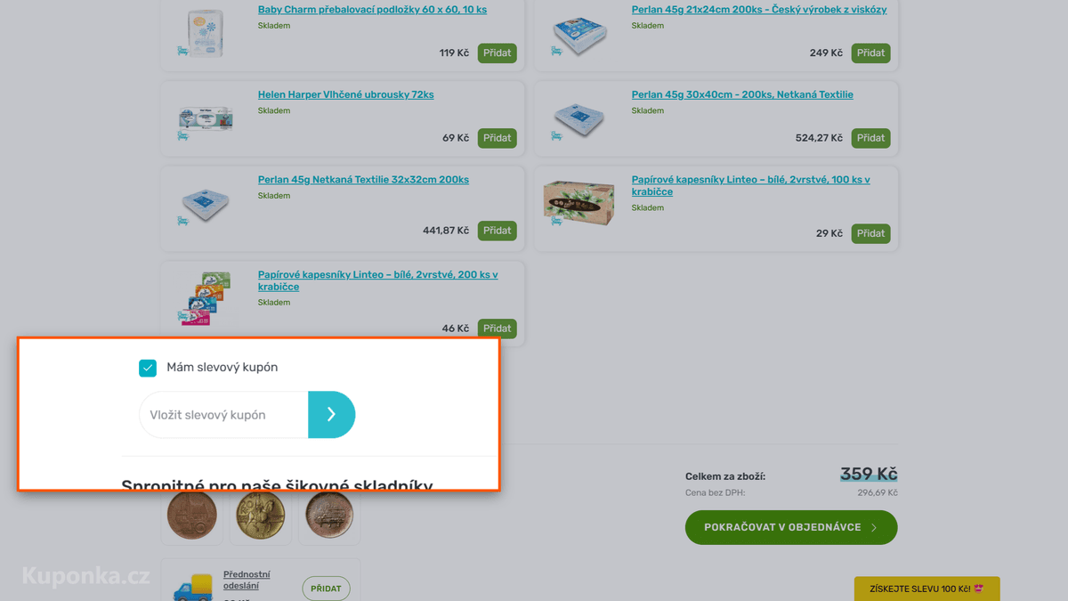 Kde zadat slevový kód na Bezva plenky