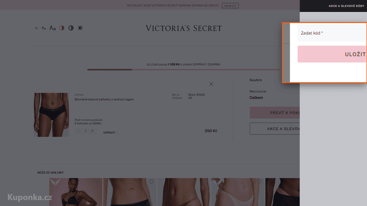 Kde zadat slevový kód na Victoria's Secret